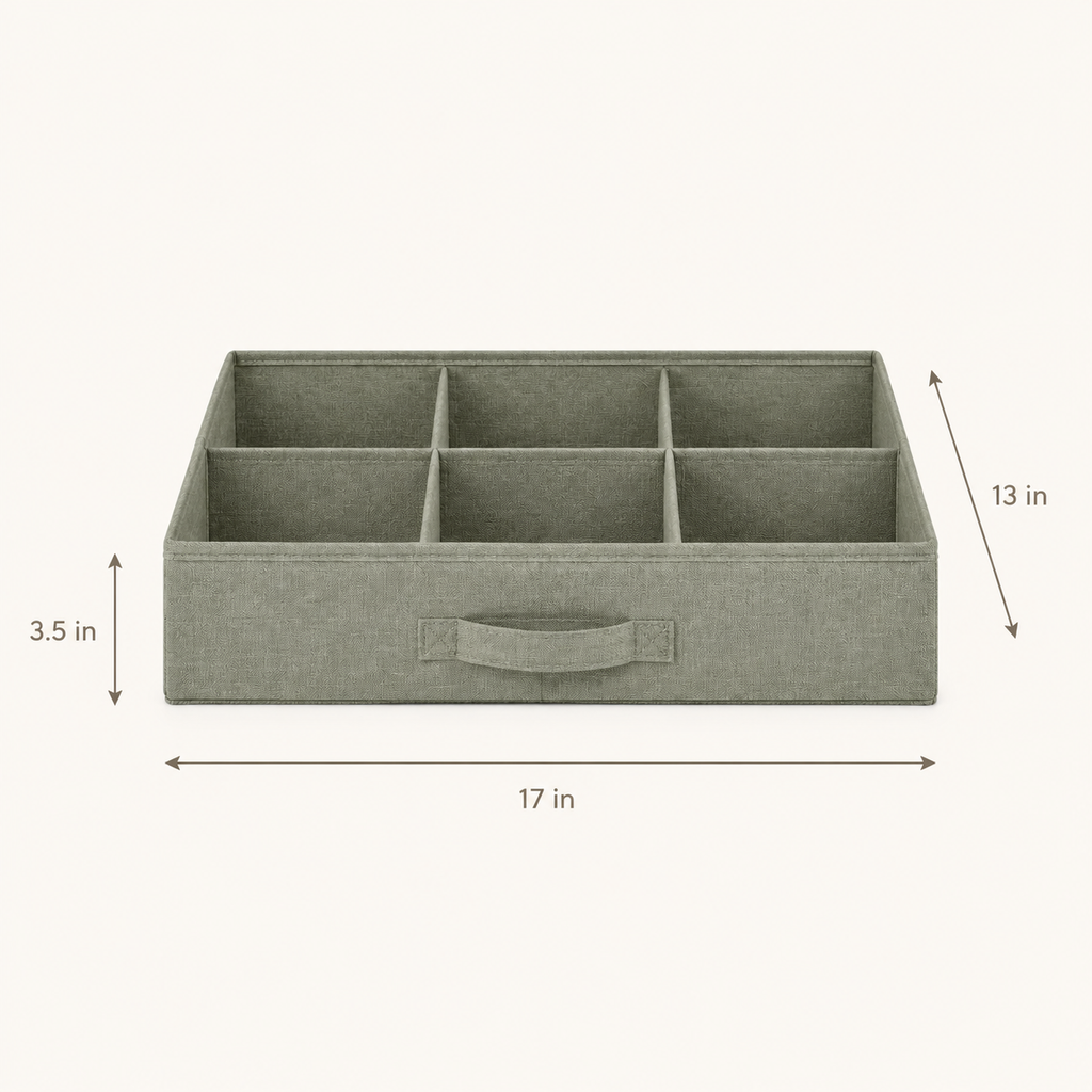 GridEase Adjustable Fabric Drawer Organizer