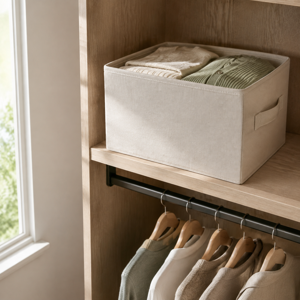 LumaFold Structured Fabric Storage Bin
