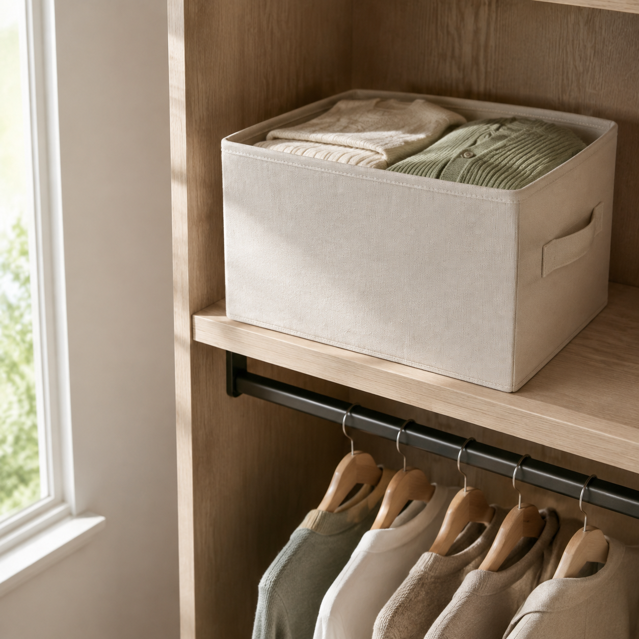 LumaFold Structured Fabric Storage Bin