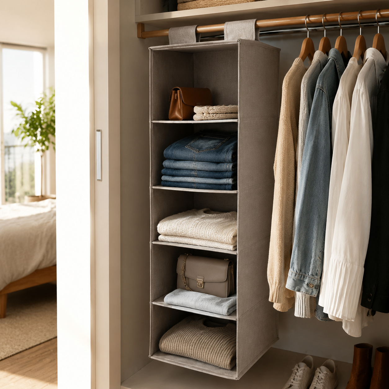 AlderHush Five-Tier Hanging Closet Organizer
